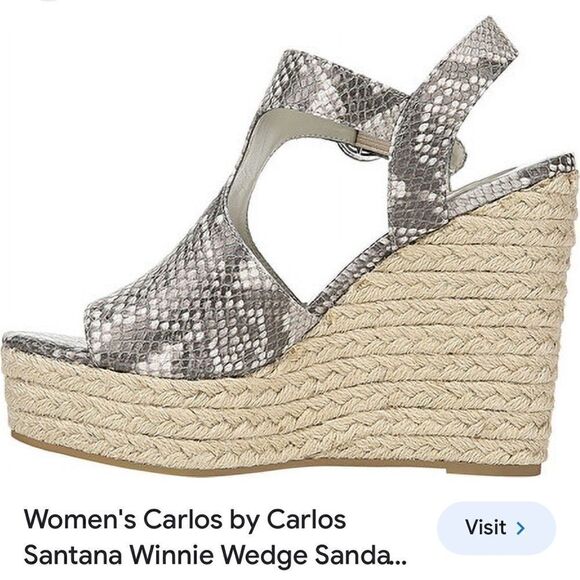 Women's Carlos by Carlos Santana Winnie Wedge Sandal 8 - Picture 2 of 11